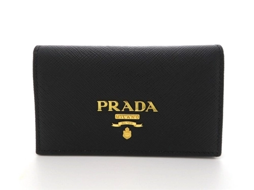 プラダ PRADA カードケース サフィアーノ レザー 名刺入れ 黒 ブラック