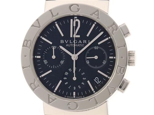 BVLGARI ブルガリ ブルガリブルガリ クロノグラフ BB38SSCH ブラック