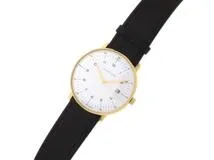 JUNGHANS ユンハンス マックスビル 041/7872.00 GP/革ベルト 2019年8月正規 クオーツ 【436】2148103142680  の購入なら「質」の大黒屋（公式）