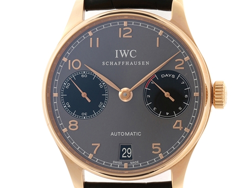 2012年辰年限定888本　IWC　時計　ポルトギーゼ7DAYS　ドラゴンイヤー　IW500125　メンズ　ピンクゴールド×革　自動巻き【430】