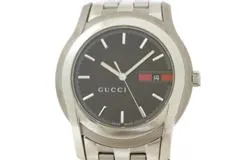 GUCCI グッチ 5500XL ブラック文字盤 ステンレススチール クオーツ メンズ （2148103081743）【200】  の購入なら「質」の大黒屋（公式）