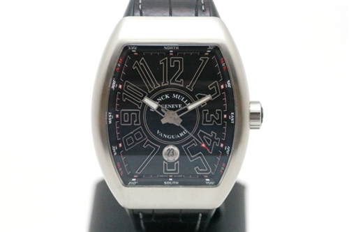 FRANCK MULLER フランクミュラー 時計 ヴァンガード オートマチック V45SCDT SS(ステンレス)/ラバー 黒文字盤 Dバックル  日常生活防水 ST 【472】