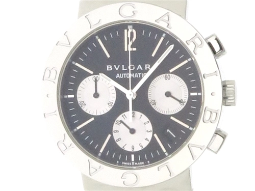 BVLGARI ブルガリ BB38SSCH ブルガリ ブルガリ クロノグラフ 国内正規ギャランティー付き（2003年8月日付） ブラック文字盤 SS  ステンレス 自動巻き メンズ 時計【204】 の購入なら「質」の大黒屋（公式）