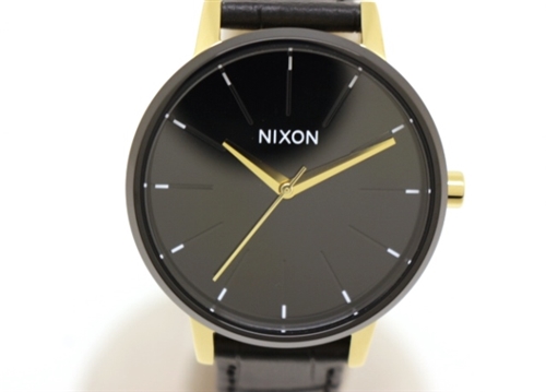 NIXON ニクソン 時計 ブラック文字盤 クオーツ ケンジントンレザー メンズ A108-2226-00 【205】