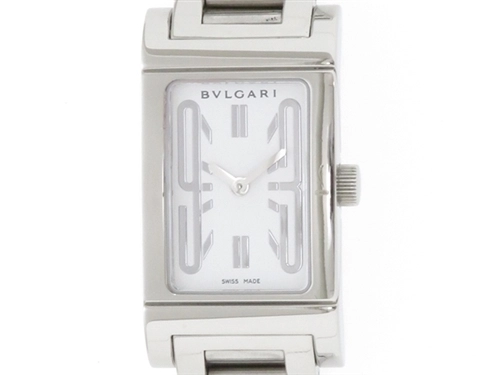 ブルガリ レッタンロゴ 腕時計 RT39S クオーツ ホワイト文字盤 ステンレススチール レディース BVLGARI 【1-0094972】