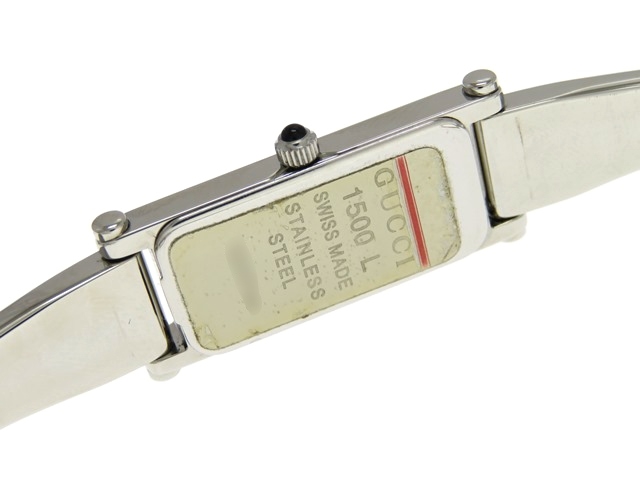 GUCCI グッチ 女性用腕時計 レディース 1500L ステンレス グレー文字盤 