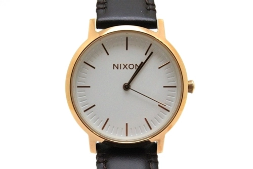 NIXON ニクソン 時計 ポーターレザー35 A1199 2524 クオーツ GP金具 革 