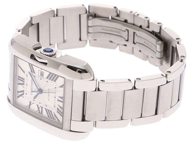 Cartier カルティエ 時計 タンクアングレーズLM シルバー文字盤