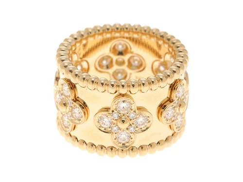 Van Cleef & Arpels クローバーリング 約13号 Van Cleef & Arpels ヴァンクリ―フ 貴金属・宝石 リング ペルレ