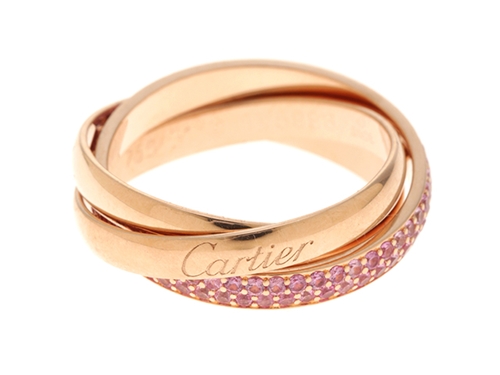Cartier カルティエ トリニティ リング ピンクサファイヤ/5.1g