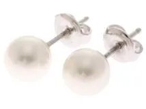 MIKIMOTO ミキモト 貴金属・宝石 ピアス ホワイトゴールドK18WG パール