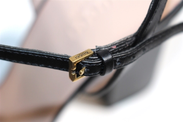 GUCCI グッチ ストラップサンダル レディース39 約26cm ブラック