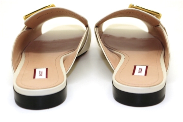 BALLY バリー サンダル レディース39ハーフ アイボリー レザー