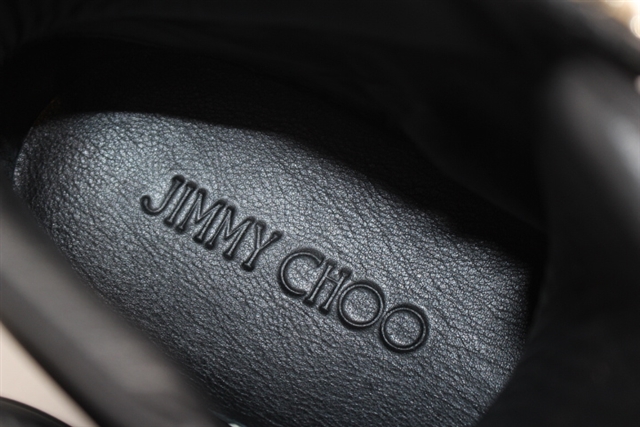 JIMMY CHOO ジミーチュウ ハイカットスニーカー メンズ42 約27cm ブラック レザー【200】の購入なら「質」の大黒屋（公式）