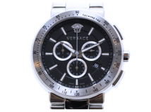 VERSACE ヴェルサーチ ミスティックスポーツ クロノグラフ 腕時計 ブラック SS 2148103782299【200】