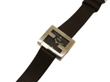FENDI フェンディ　レディース クオーツ　レクタンギュラー 2PD F100101701　ブラウン レザー