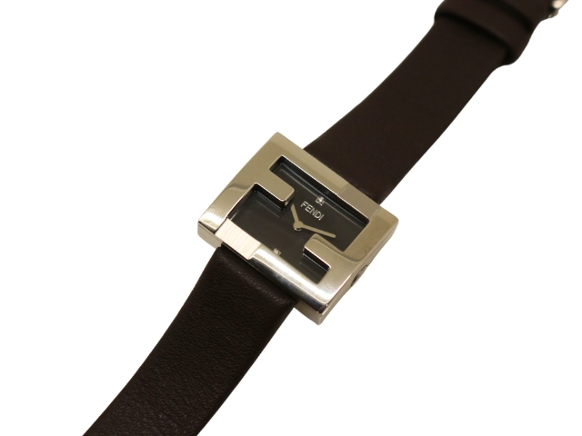 FENDI フェンディ レディース クオーツ レクタンギュラー 2PD F100101701 ブラウン レザー