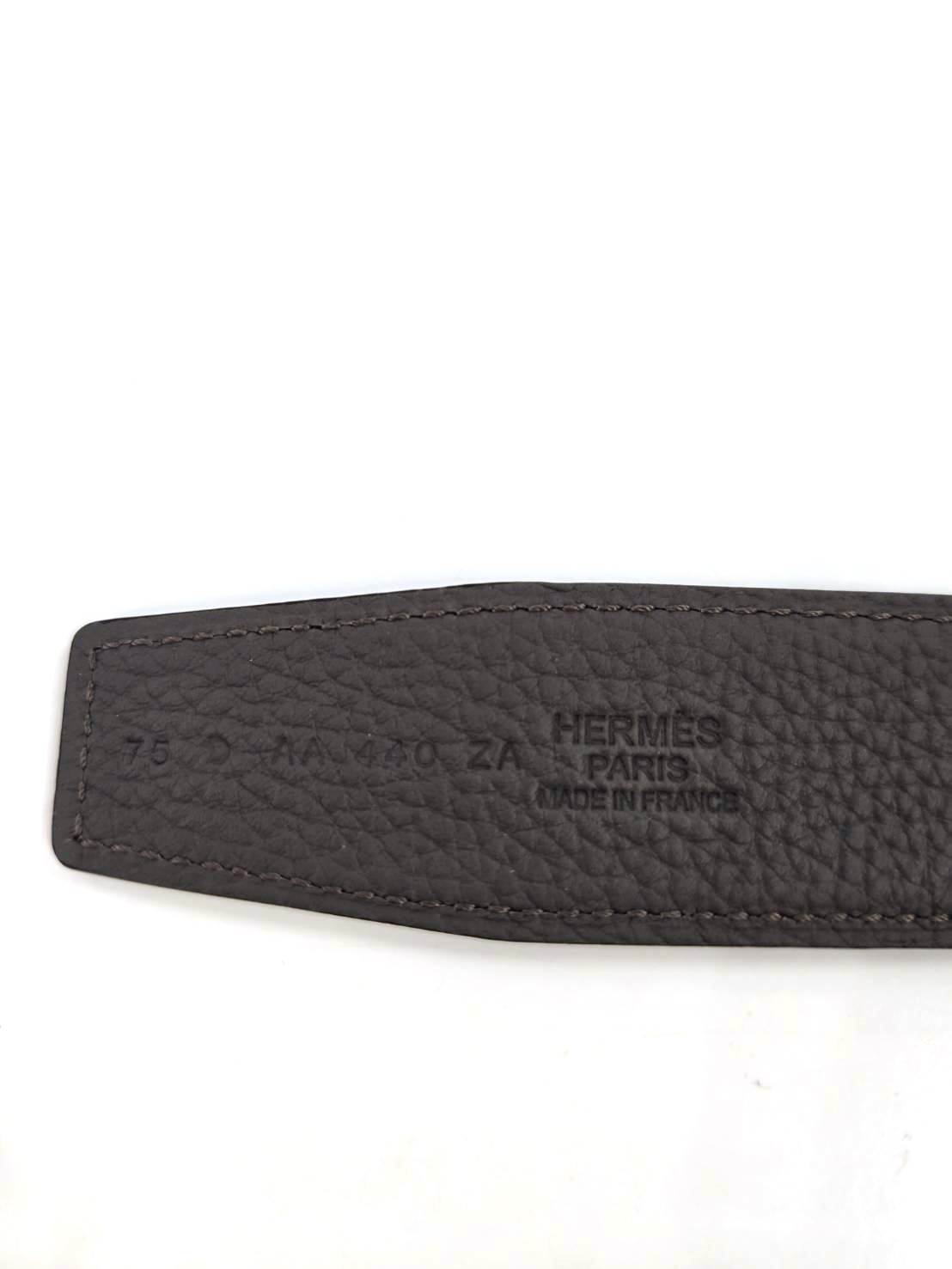 HERMES エルメス マルトレHベルト サイズ75 32mm エタン