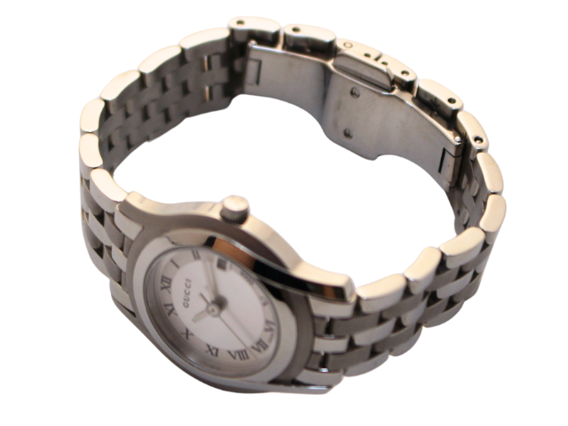 グッチ 5500L 腕時計 レディース 銀 黒 クオーツ 27mm ビンテージ GUCCI グッチ 腕時計 5500L シルバー SS クォーツ レディース の