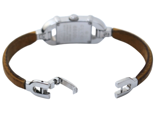 GUCCI グッチ 腕時計 6800L SS/革 シルバー クォーツ レディース 2148103885273 【200】