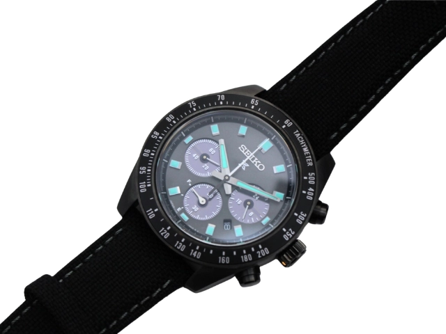 SEIKO セイコー 腕時計 プロスペックス スピードタイマー クロノグラフ SS/ナイロン ブラック/ブルー SBDL105 電波ソーラー メンズ 2143200635295 【200】