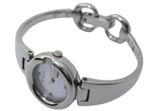 GUCCI グッチ 腕時計 134.5 シェル 3ポイントダイヤ SS クォーツ