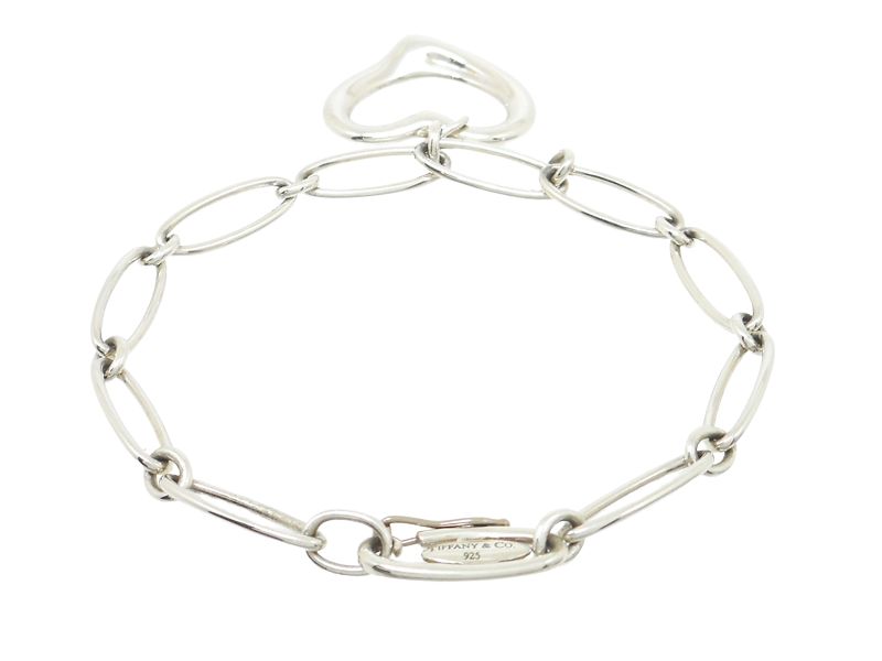極美品✨ティファニー　オープンハート　ブレスレット　シルバー　付属品完備　磨き済 ティファニー オープンハート ブレスレット 925 32.0g シルバー