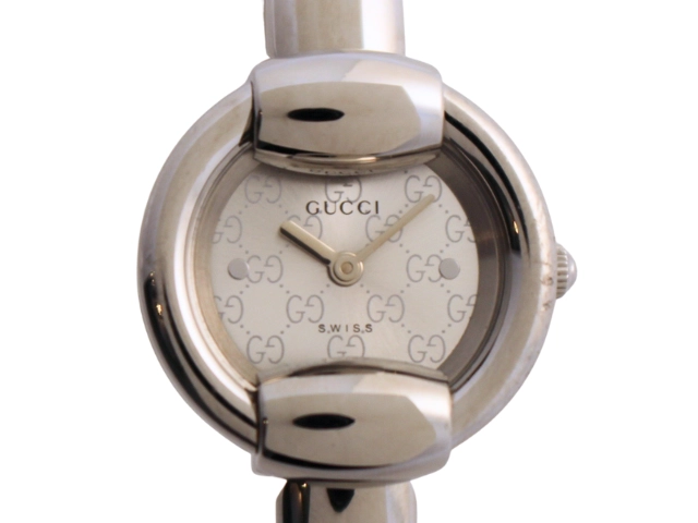 GUCCI 1400L 腕時計(クォーツ) GUCCI グッチ 腕時計 1400L シルバー/GG SS クオーツ レディース