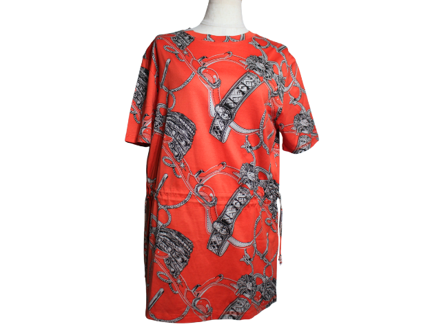 美品★エルメス★HERMES★ロングTシャツ★グレー★38 エルメス Tシャツ エトリエ・アン・フラグモン L グレー