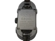 GUCCI グッチ 腕時計 6800L SS/革 シルバー クォーツ レディース 2148103885273 【200】