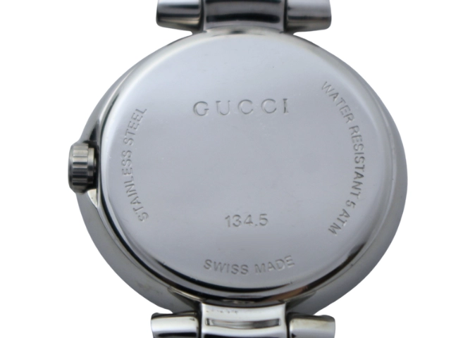 GUCCI グッチ 腕時計 134.5 シェル 3ポイントダイヤ SS クォーツ レディース 2148103920707 【200】