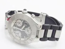 Cartier 　カルティエ 　腕時計　クオーツ　メンズ　クロノスカフ　W10125U2　SS×ラバー　黒文字盤　【435】