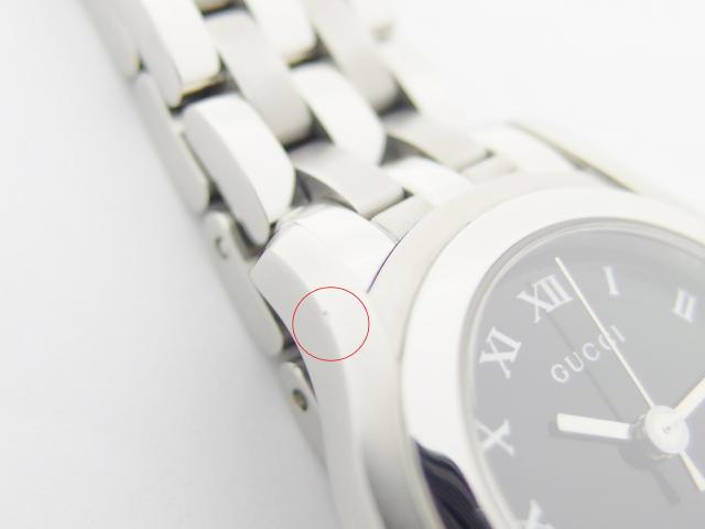GUCCI グッチ 腕時計 レディース クオーツ SS 黒文字盤 5500L GUCCI グッチ 腕時計 レディース クオーツ SS 黒文字盤 5500L