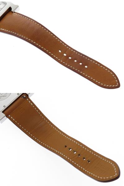 HERMES エルメス 時計 Hウォッチ 白文字盤 メンズ 自動巻き SS