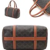 CELINE セリーヌ トリオンフボストンバッグ タン PVC/カーフ 【430