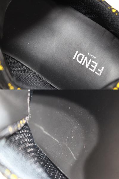 FENDI フェンディ 靴 スニーカー メンズ7 ブラック イエロー FF FENDI フェンディ 靴 スニーカー メンズ7 ブラック イエロー FF