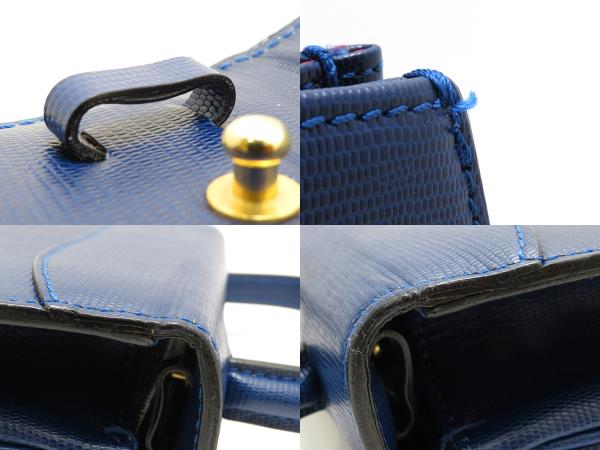 CELINE セリーヌ 2wayショルダー ブルー レザー【430】2148103269950 image number 4