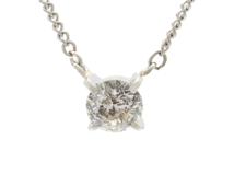 JEWELRY　貴金属・宝石　ネックレス　PT850　プラチナ　ダイヤモンド　5.4g　一粒ダイヤ（2120500280578）【200】