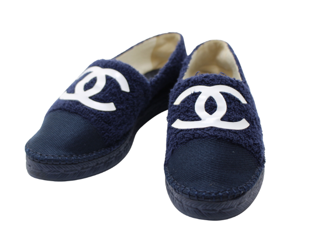 CHANEL エスパドリーユ エスパドリーユ - ラムスキン、ベージュ & ブラック — ファッション