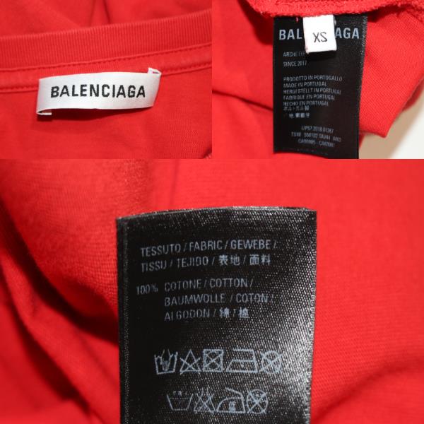 BALENCIAGA　バレンシアガ　半袖Tシャツ　メンズXS　レッド　コットン　（2148103306839）【200】 image number 10