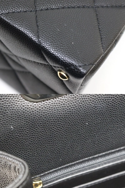 CHANEL シャネル マトラッセ トップハンドルバッグ 2WAY ショルダーバッグ ブラック GP ゴルード金具 キャビアスキン AS4712