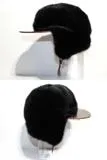 FENDI　フェンディ　キャップ　帽子　Sサイズ　ブラック　ミンク　ポリエステル　2019年（2148103316982）【432】