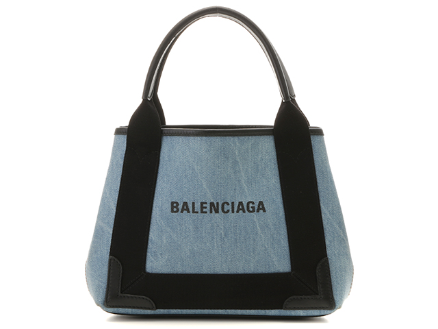 希少 BALENCIAGA バレンシアガ ネイビーカバ XS 2wayバッグ即購入