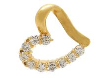 JEWELRY　貴金属・宝石　ジュエリー　トップ　ハート　K18　ゴールド　ダイヤモンド　0.50ct　1.8g