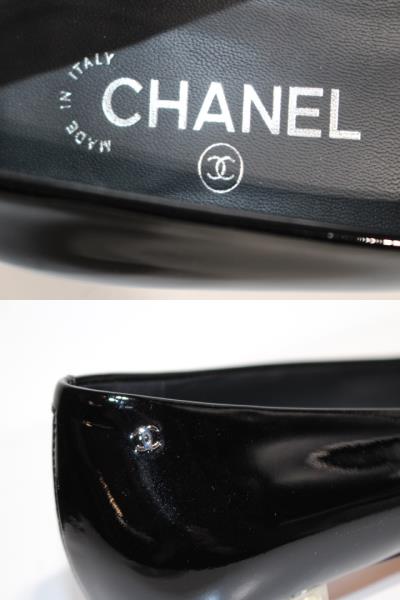 CHANEL シャネル パンプス レディース35ハーフ ブラック
