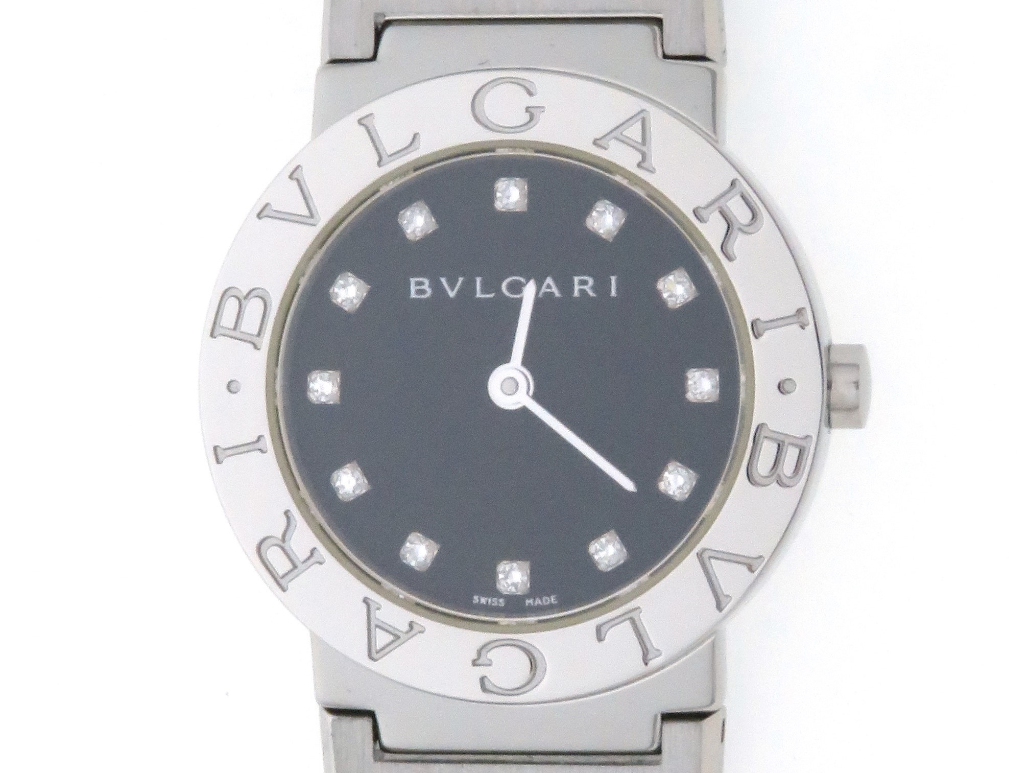 BVLGARI【ブルガリ】BB26SSD クオーツ 腕時計 黒文字盤 シルバー