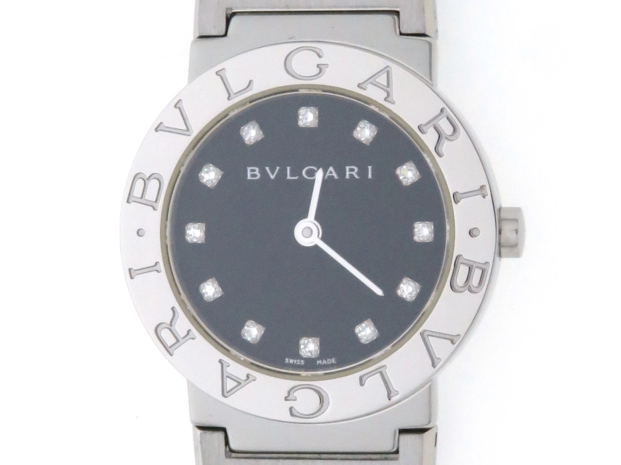 BVLGARI ブルガリ 時計 ブルガリブルガリ BB26SSD ブラック文字盤 12P 