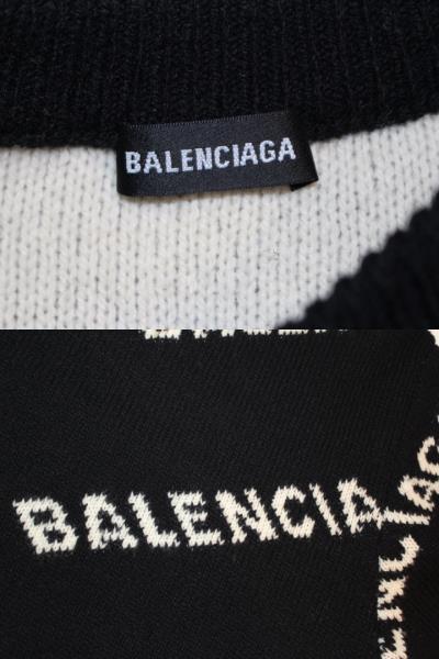 BALENCIAGA バレンシアガ ニット オールオーバー ロゴ セーター メンズ