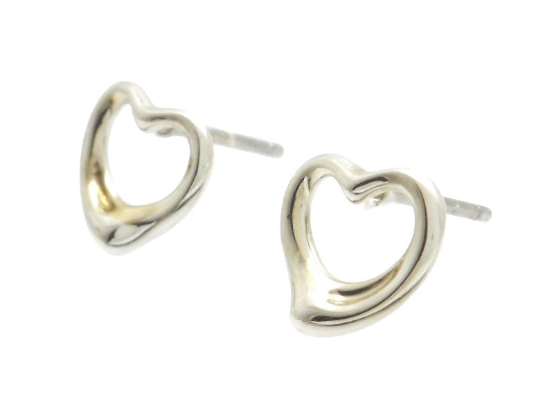 TIFFANY&CO ティファニー オープンハート ピアス SV シルバー 1.7g の
