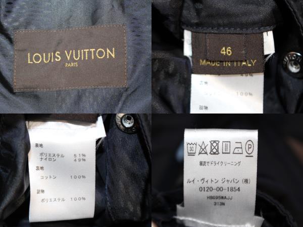 LOUIS VUITTON ルイヴィトン ベスト メンズ46 ネイビー ポリエステル